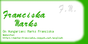 franciska marks business card